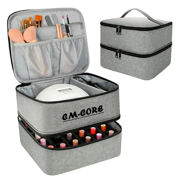 Nail Polish Carrying Case Double-layer Organizer