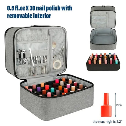 Nail Polish Carrying Case Double-layer Organizer