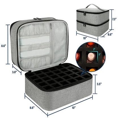 Nail Polish Carrying Case Double-layer Organizer