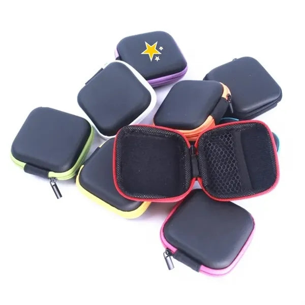 Square Cellphone Earphone Headset Earbuds Case