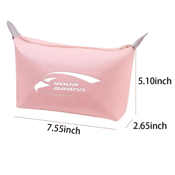 Waterproof Zipper Leatherette Pencil Case Cosmetic Pouch