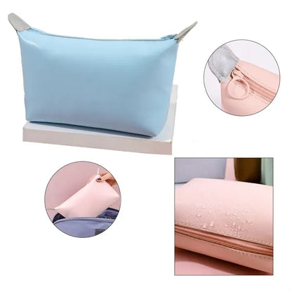 Waterproof Zipper Leatherette Pencil Case Cosmetic Pouch