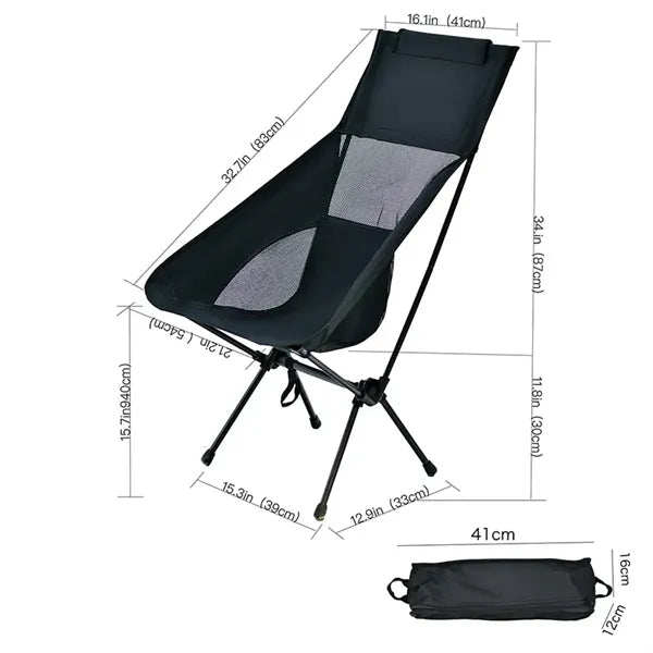Portable High Back Camp Chair