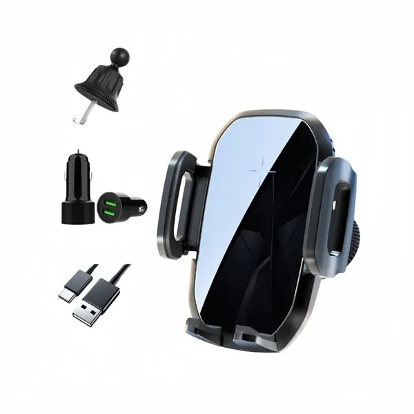 2 IN 1,15W Wireless Car Charger with 360 Degree Rotation Pho