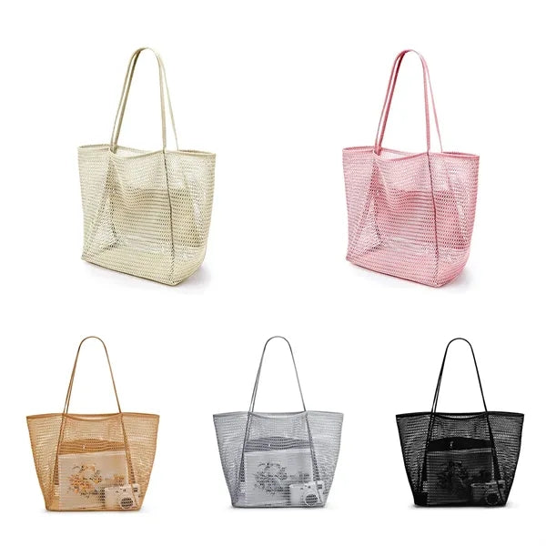 Mesh Beach Tote Women Shoulder Handbag