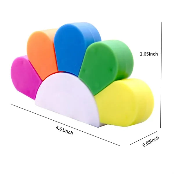 Half Flower Multi-Color Stationery Fluorescent Pen