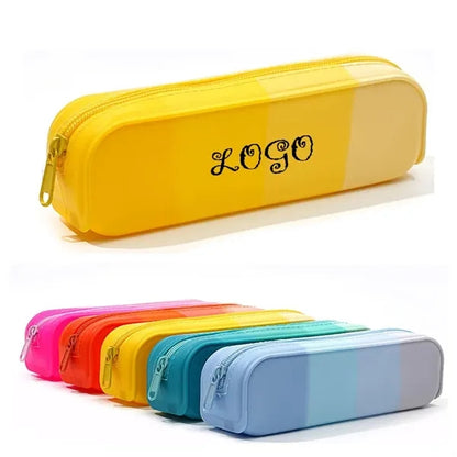 Custom Office Stationery Learning Silicone Pencil Case