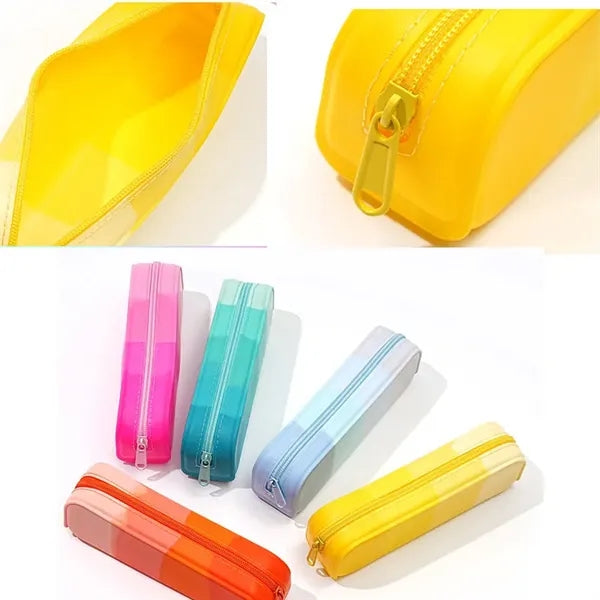 Custom Office Stationery Learning Silicone Pencil Case