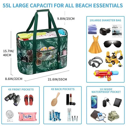 Sandproof Mesh Beach Tote Bag
