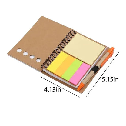 Custom Kraft Paper Convenience Sticker Combination Notebook