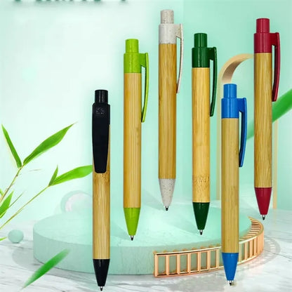 Custom action Bamboo Wheat Writer Ballpoint Neutral Pen
