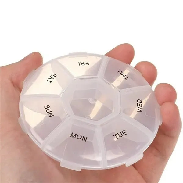 7 Days Pill Organizer Dispenser Weekly Medicine Holder Box
