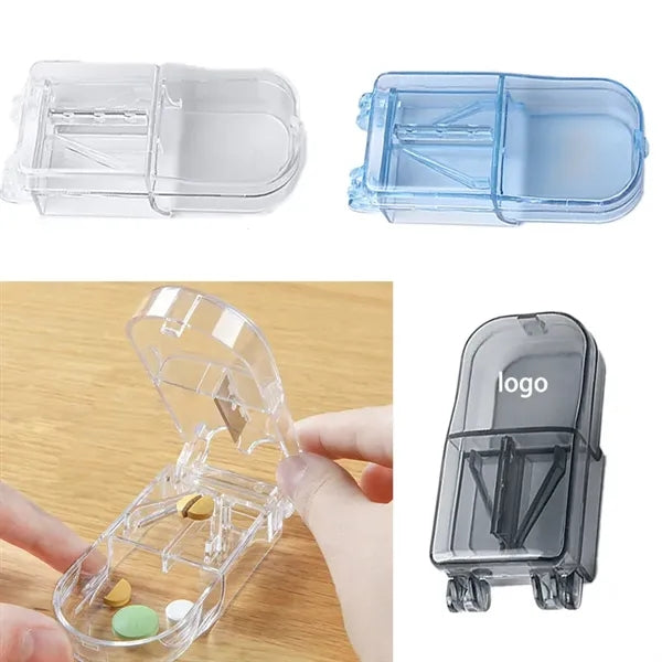 Portable Medicine Cutter Tablet Divider Pill Splitter Box