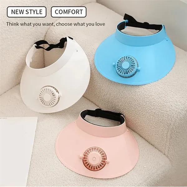 Sun Visor Hat With Fan