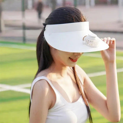 Sun Visor Hat With Fan