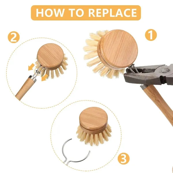 Bamboo Scrub Cleaning Brush