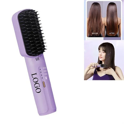 Portable Hair Straightener Brush