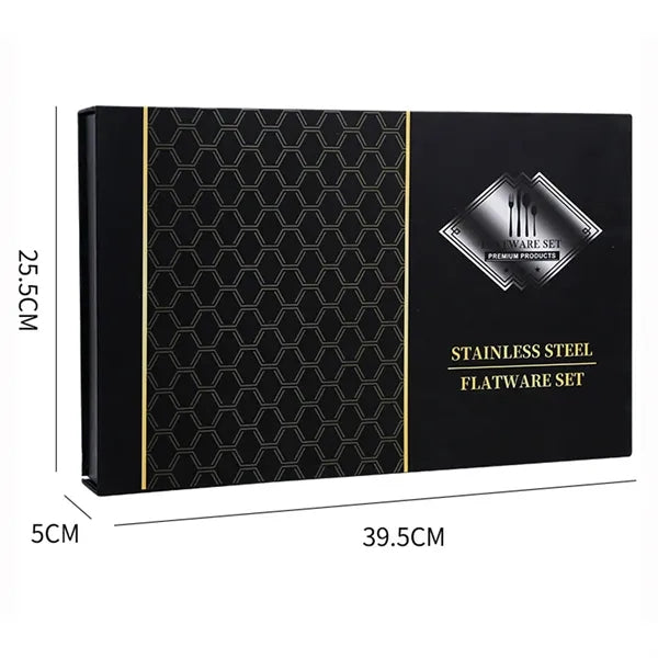 24-Piece Gold Silverware Set with Gift Box