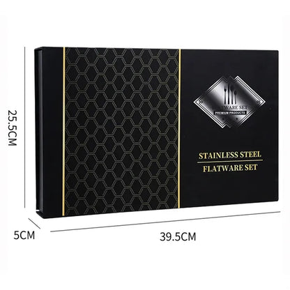 24-Piece Gold Silverware Set with Gift Box