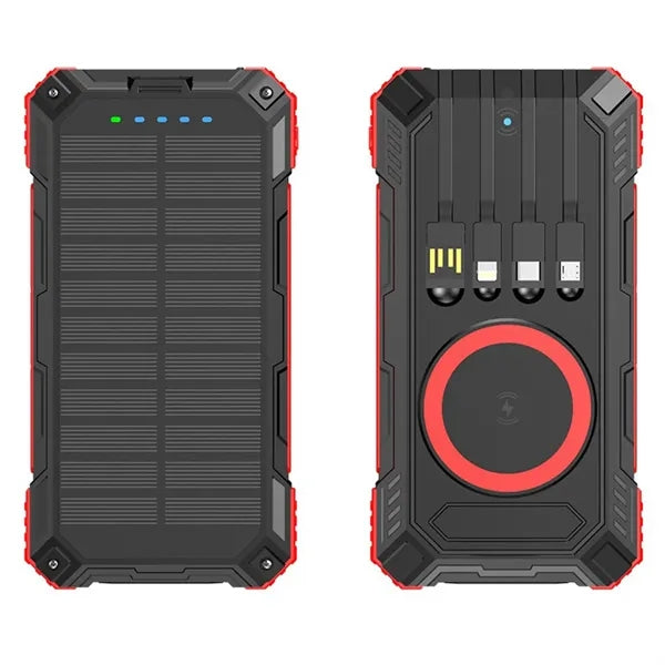 Solar Power Bank 4 Cables 6 Outputs