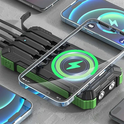 Solar Power Bank 4 Cables 6 Outputs