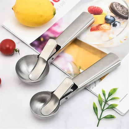 Premium Ice Cream Scoop with Trigger Stainless Steel