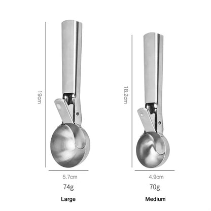 Premium Ice Cream Scoop with Trigger Stainless Steel