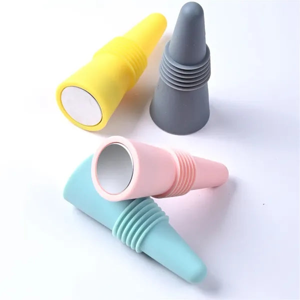 4 PCS Silicone Wine Stoppers Set