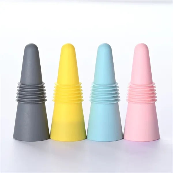 4 PCS Silicone Wine Stoppers Set