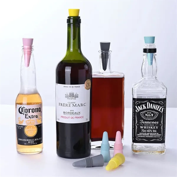 4 PCS Silicone Wine Stoppers Set