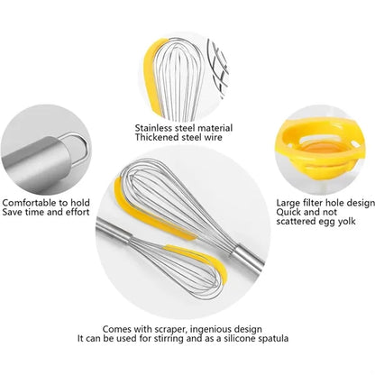 3 PCS Stainless Steel Whisk Set