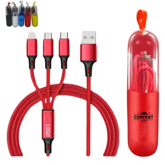 3 In 1 Charging Cord Nylon Braided