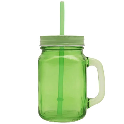 15 oz. Colored Mason Jars with Handle