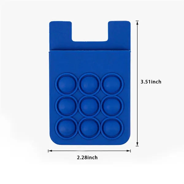 Silicone Bubble Decompression Phone Back Sticker Card Holder