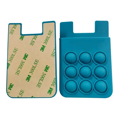 Silicone Bubble Decompression Phone Back Sticker Card Holder