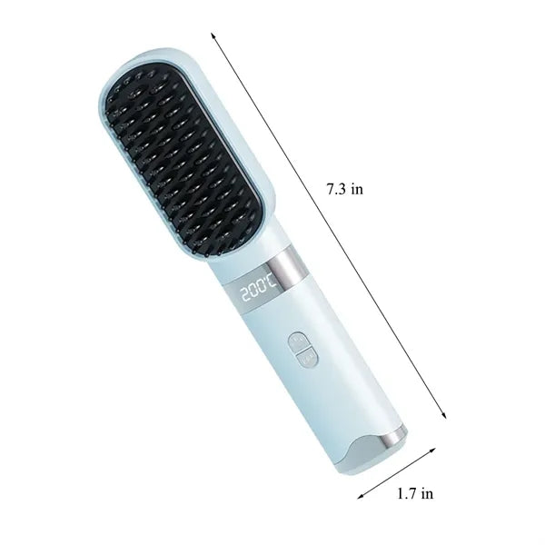 Cordless Hair Straightener Brush for Women