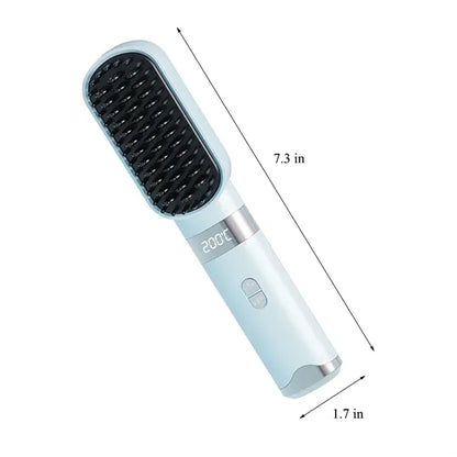 Cordless Hair Straightener Brush for Women