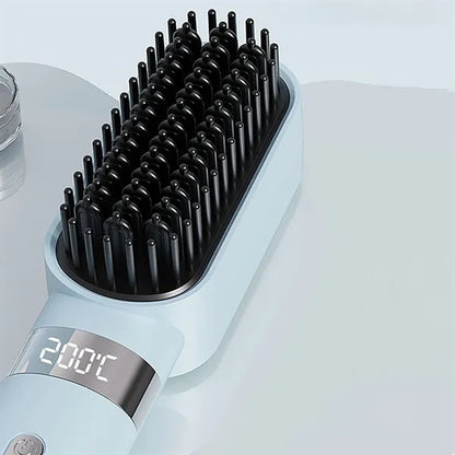 Cordless Hair Straightener Brush for Women