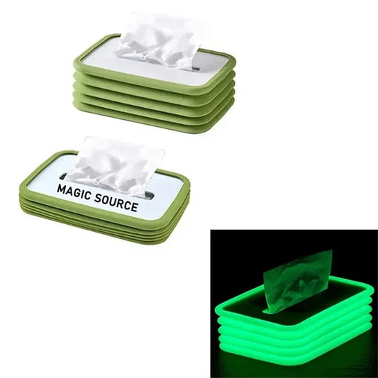 Foldable Tissue Fluorescent Dispenser Box