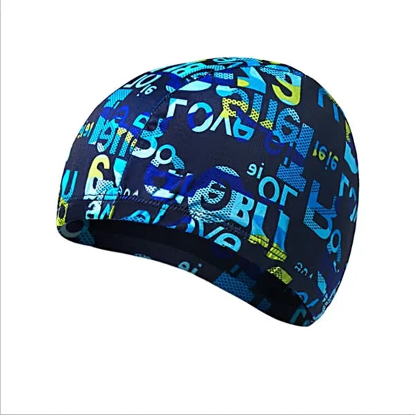 Full Printing Polyester Spandex Swimming Cap