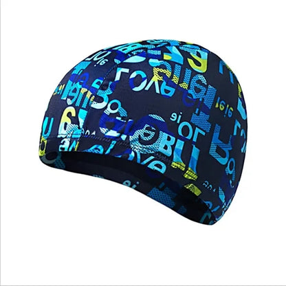 Full Printing Polyester Spandex Swimming Cap
