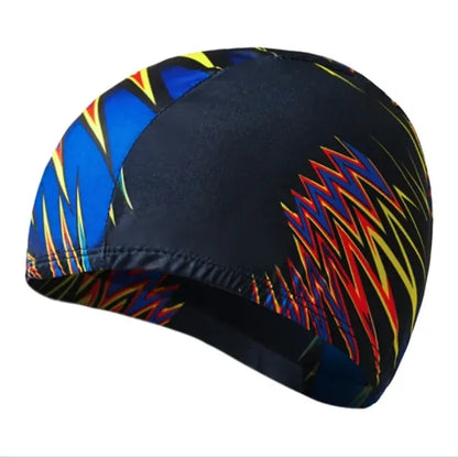 Full Printing Polyester Spandex Swimming Cap