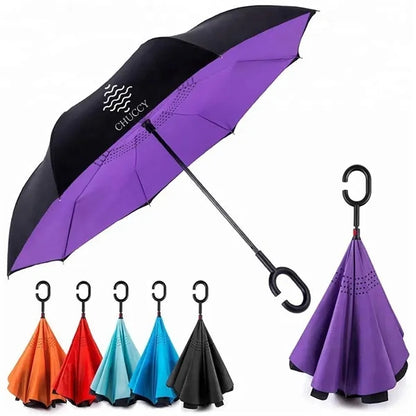 C-Shape Handle Automatic Inverted Umbrella