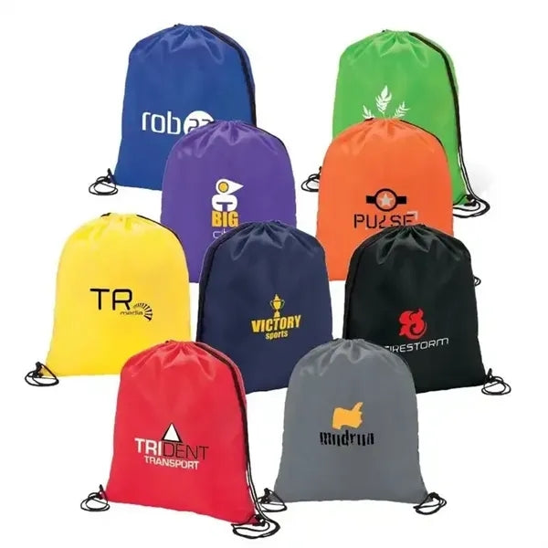 Customized 210D Polyester Durable Drawstring Backpack Bag