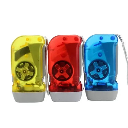 Hand Crank 3 LED Dynamo Flashlight