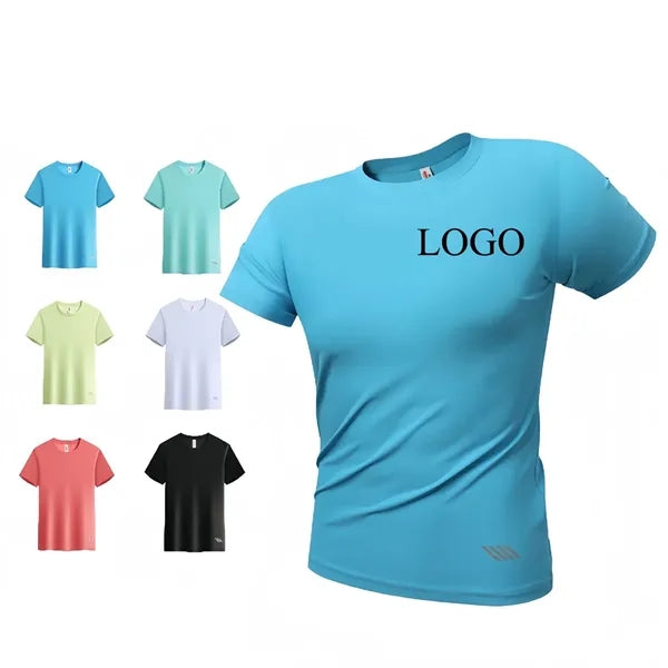 Men's Short Sleeve Dry Fit Active Crew Neck T Shirt