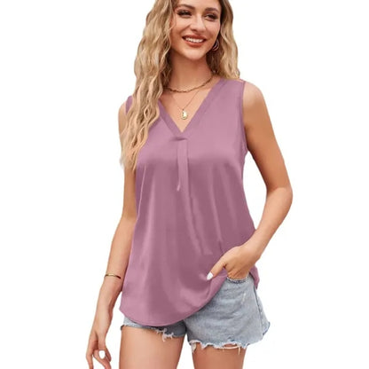 Women's Summer Sleeveless Tunic Casual T-Shirt