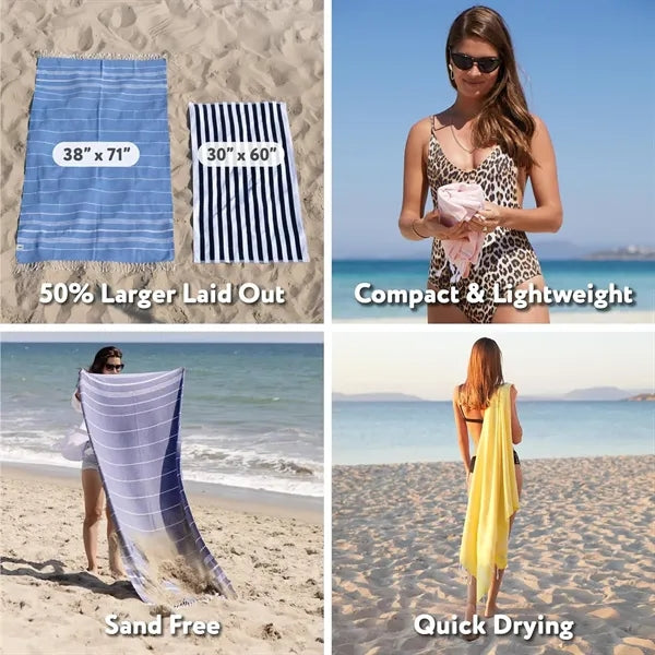 Turkish Beach Towel Oversized 38''x71''