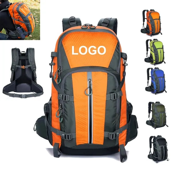 40L Waterproof Lightweight Hiking Travel Backpack W/ Whistle