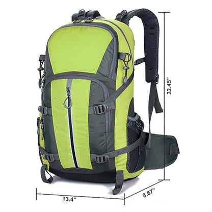 40L Waterproof Lightweight Hiking Travel Backpack W/ Whistle